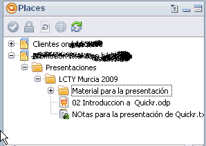 Image:Anexando archivos de Quickr en un mensaje de correo desde el plugin Quickr en Lotus Notes 8.5