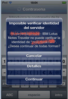 Image:Comportamiento de Lotus Traveler 8.5.3.100 ante certificados SSL de nuestra propia AC