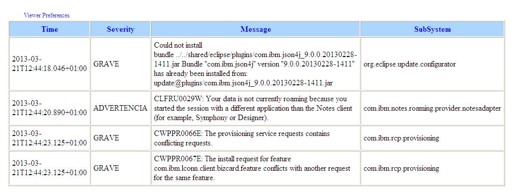 Image:Error updating to IBM Notes 9.0