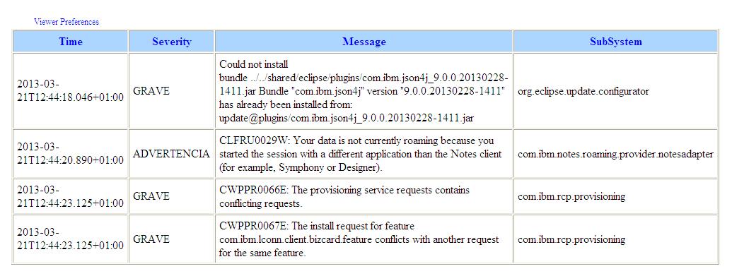 Image:Error updating to IBM Notes 9.0