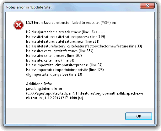 Image:SOLVED "LS2J Error With "Java Constructor Failed To Execute"