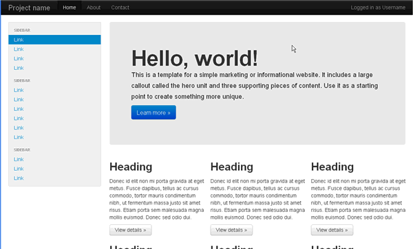 Image:Aplicando Twitter bootstrap a la plantilla de Domino Blog